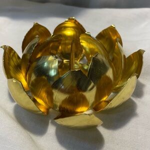 Gold Lotus candleholder